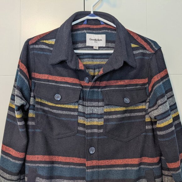 Goodfellow & Co. Polyester/Wool Blend Striped Coat - Picture 2 of 11